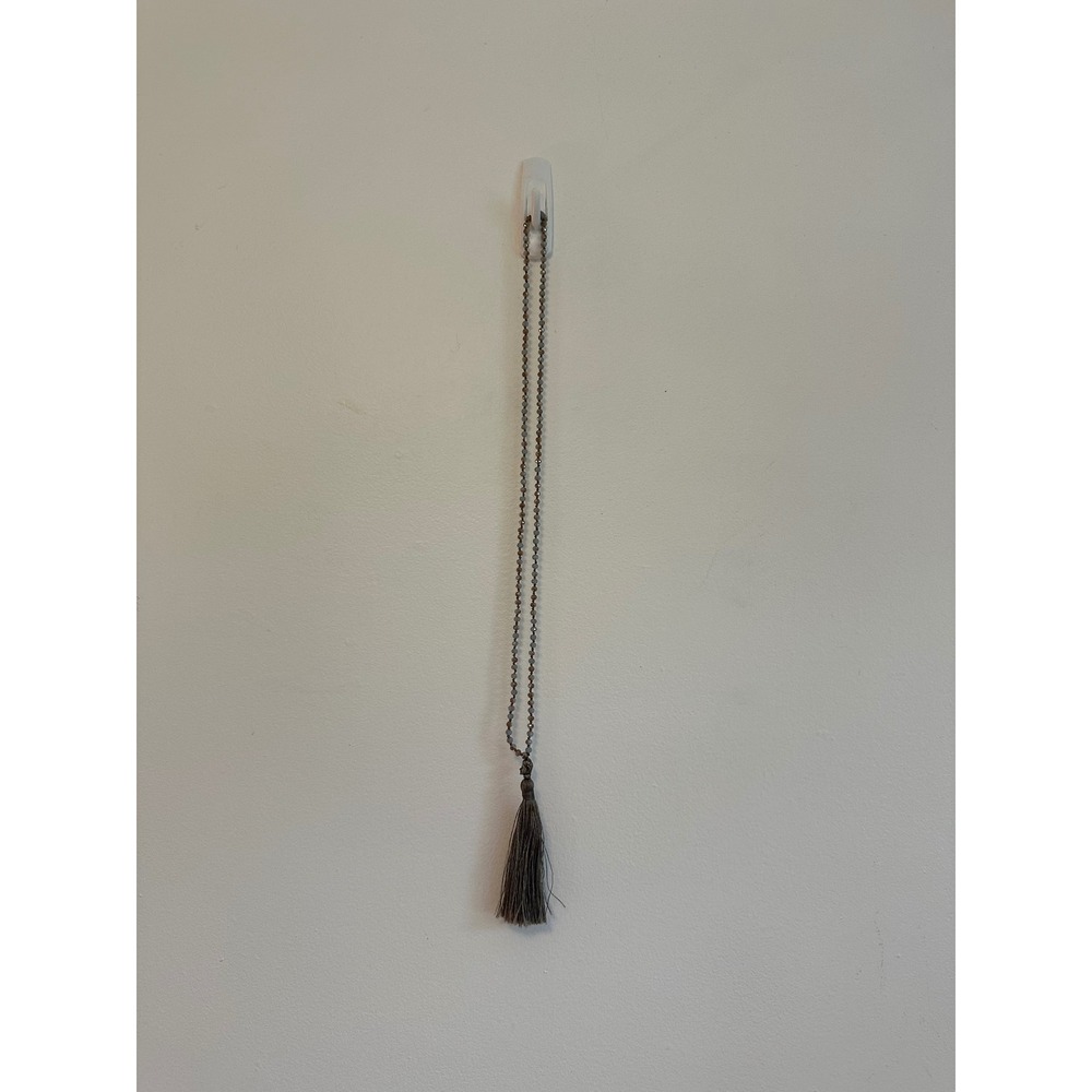 Tassel Long Beaded Glass Mala Style Necklace
